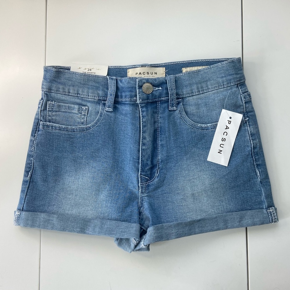 pacsun “the shortie” denim shorts